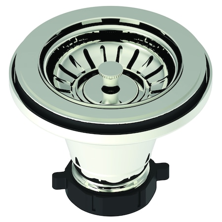 Newport Brass Large Basket Strainer Set in Polished Nickel 122LS-15